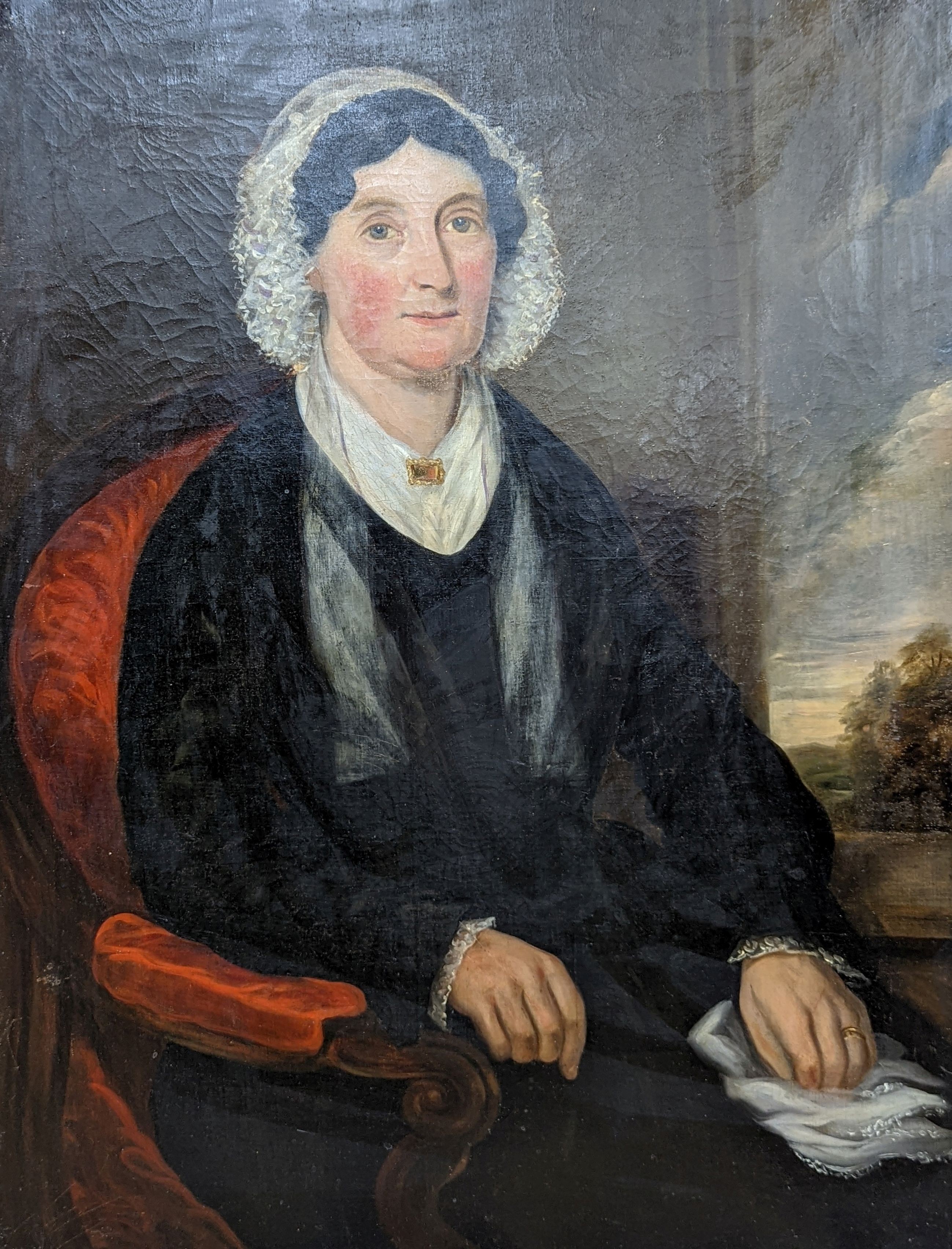 Victorian School, oil on canvas, Portrait of an elderly lady, 91 x 70cm, unframed